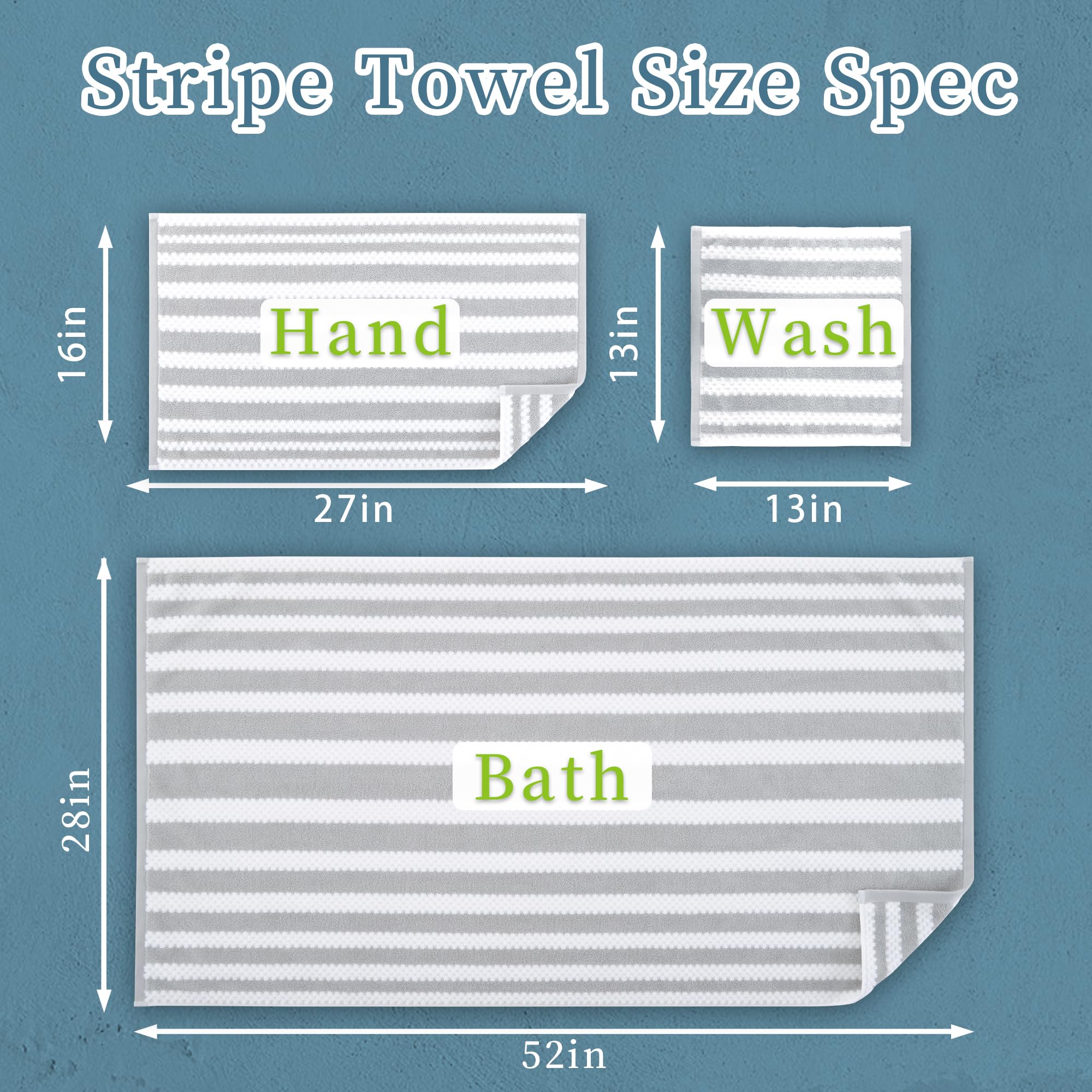 Amazon.com: Gray and White Towels, 4 Hand 16